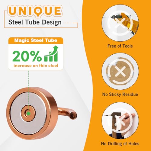 Magnetic Hooks Steel Tube Design for Cruise (10 Count)