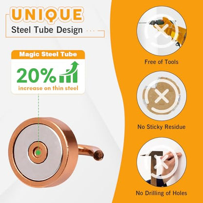Magnetic Hooks Steel Tube Design for Cruise (10 Count)