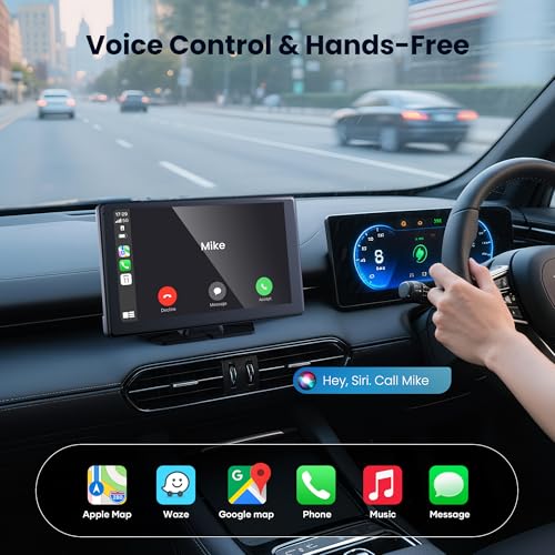9" Wireless Apple CarPlay & Android Auto Screen for Car