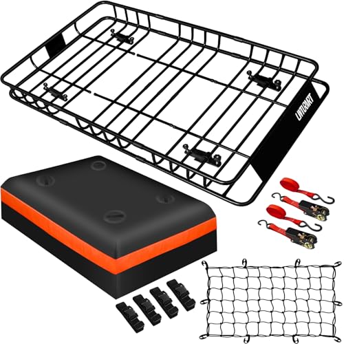 Roof Rack Cargo Basket 54"X36"with Cargo Bag and Net