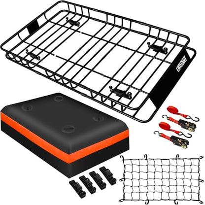 Roof Rack Cargo Basket 54"X36"with Cargo Bag and Net
