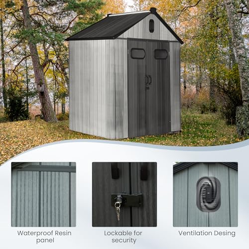 Domi 6x4 FT Resin Outdoor Storage Shed