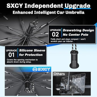 for 2024 2025 2026 Ford Ranger Windshield Umbrella Sunshade [Easier Foldable] 2024 2025 2026 Ranger Accessories Sunshade Umbrella for 2024