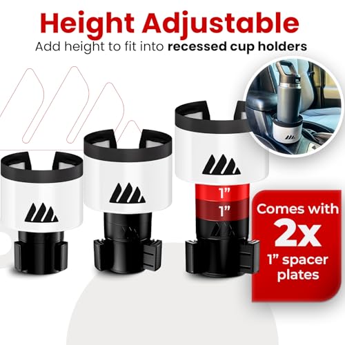 Ultimate Car Cup Holder Expander with Adjustable Base