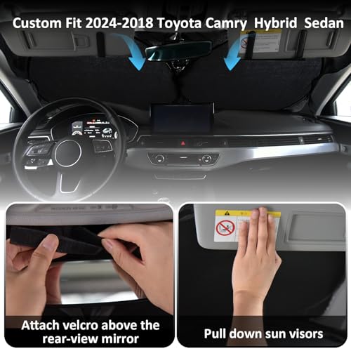 Windshield Sun Shades Custom Fit for Toyota Camry 2007