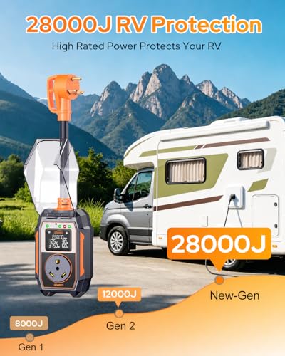 2026 𝐀𝐥𝐥 𝐍𝐞𝐰 RV Surge Protector 30 Amp 28000 Joules