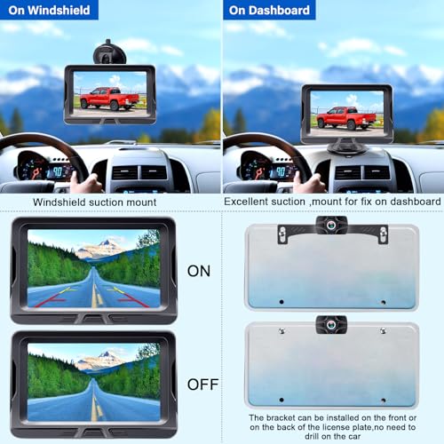 HD 1080P 5 inch Wireless Backup Camera for Truck