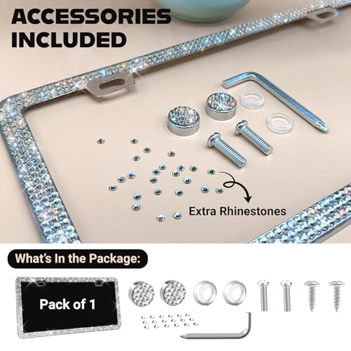 Sparkly Bling License Plate Frame for Women
