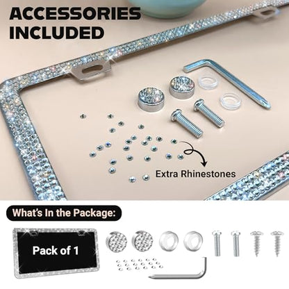 Sparkly Bling License Plate Frame for Women
