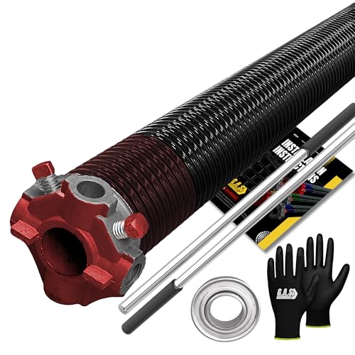 Garage Door Torsion Spring 234x2x25 Torsion Springs for Left Side of Garage Door with 1" Steel Bearing
