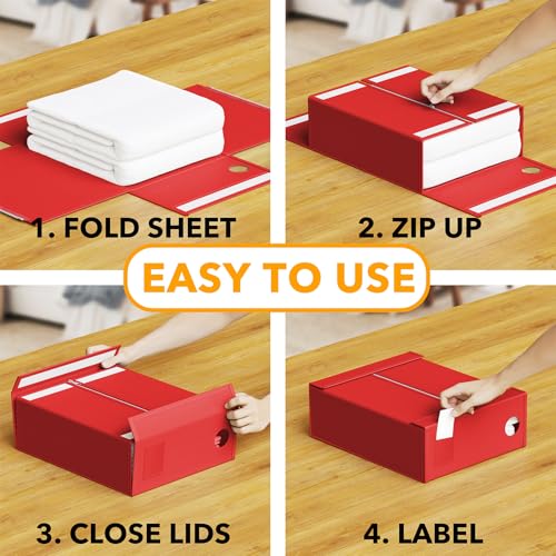 9 Pack Bed Sheet Organizers and Storage (9 Count)