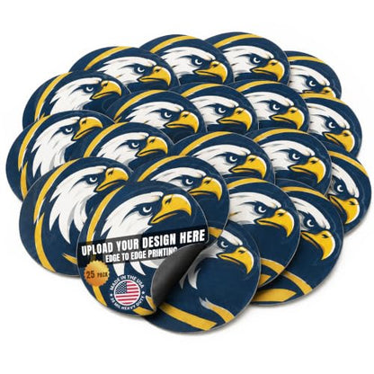 Customizable 5 Inch Round Magnet Pack (25 Count)