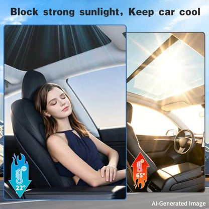 Black Sunshade Roof Sunroof Cover Waterproof Sunshade
