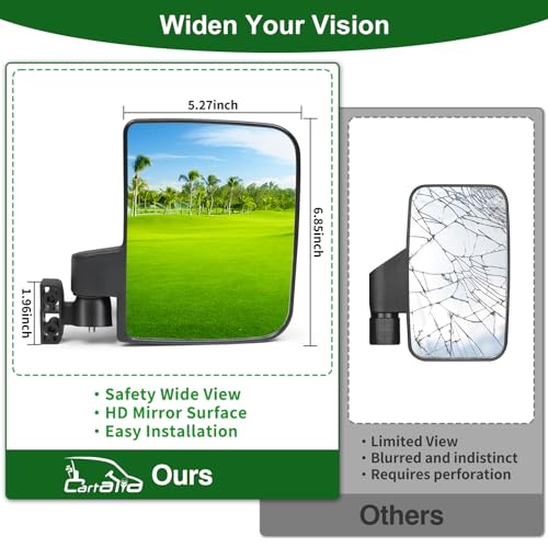 Golf Cart Mirrors Kit for EZGO Club Car Yamaha