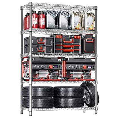 5 Tier Heavy Duty Metal Storage Shelving Unit