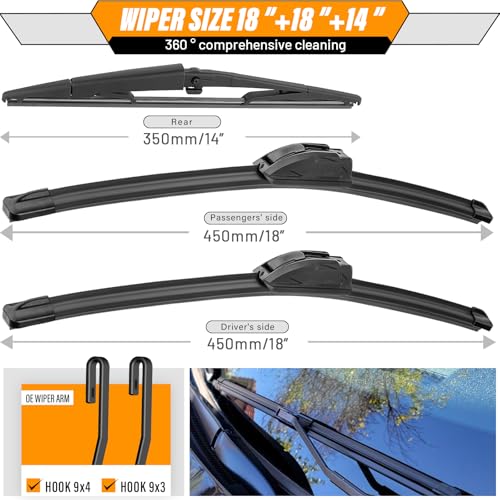 Windshield Wiper Blade Replacement for Jeep Commander 2006