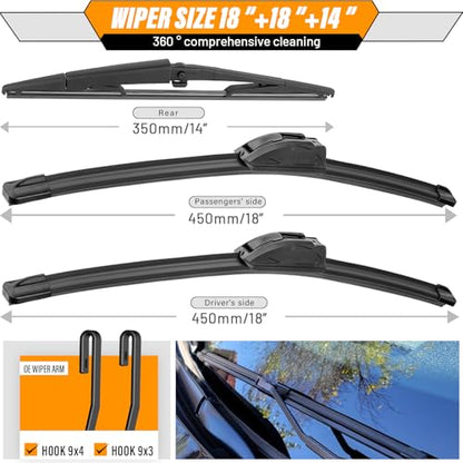 Windshield Wiper Blade Replacement for Jeep Commander 2006