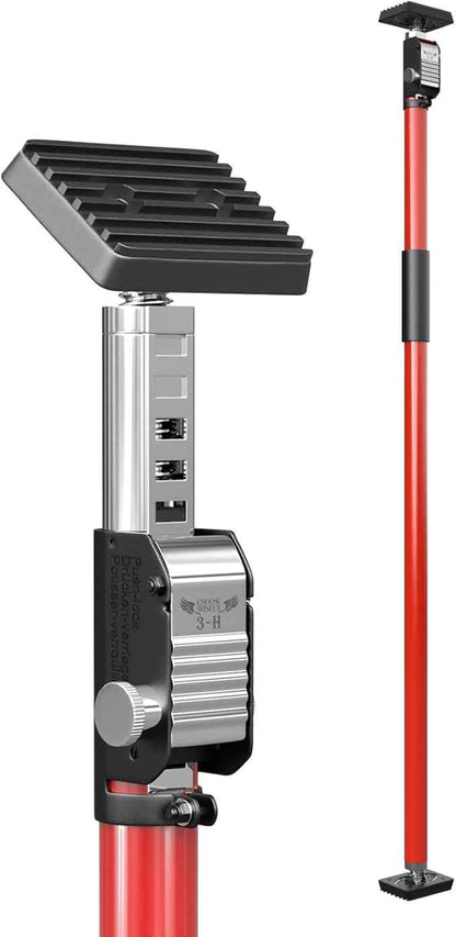 3-H Truck Cargo Bar, 43"-77" Adjustable Support Pole All Metal,Cabinet Jack,Truck Bed Divider with Self-Locking Spring Ratchet - Load Lock Bar for Vans, SUVs & Trucks,Red,1pc