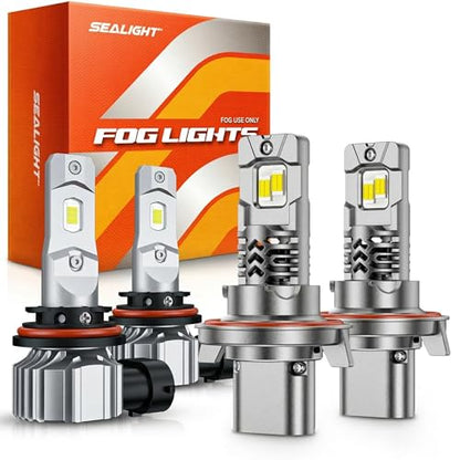 H13 H10 LED Light Bulbs Combo (4 Count)