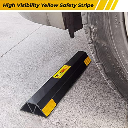 New Updated) 16" 2 Pcs Heavy Duty Parking Aid for Garage Walls, Parking Gadgets Protects Car, Parking Stopper Easy to Install 2 Packs, 16" L x 3.7" W x 1.8" H