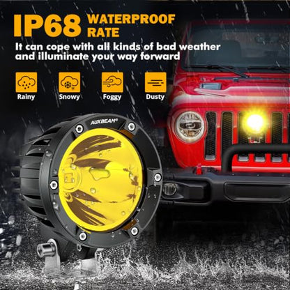 C4 Series 4 Inch 72W Amber Fog Lights