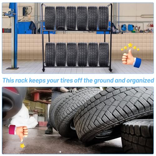 Rolling Tire Rack For Garage