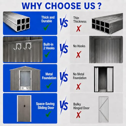 8x10 FT Outdoor Storage Shed