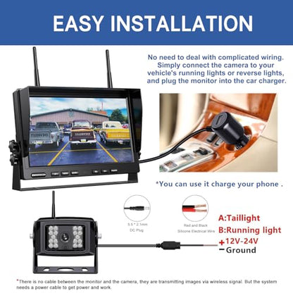10'' 1080P Wireless Backup Camera System