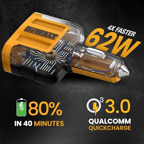 Heavy Duty 4 Port USB C Car Charger Multiport