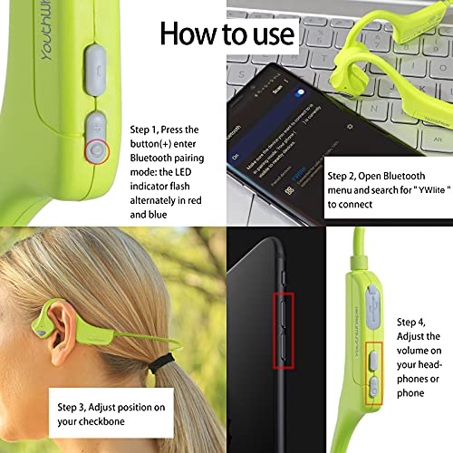 Bone Conduction Headphones Bluetooth Conducting Earphones with Mic Open