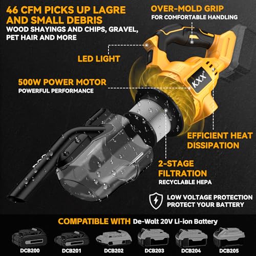 Cordless Vacuum for Dewalt Battery