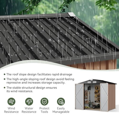 6.2x4 FT Shed Outdoor Storage Shed