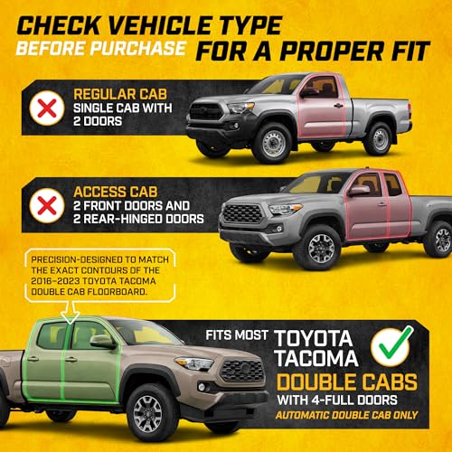 JustFit™ 3D All Weather Floor Mats for Toyota Tacoma 2016