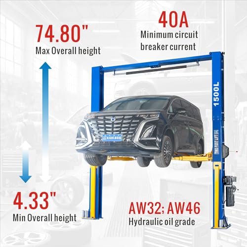 Auto Overhead Car Lift 15000 lb Capacity Truck Hoist 220V