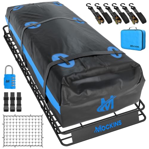 84"x39"x6" XL Extendable Waterproof Car Roof Rack Cargo Carrier