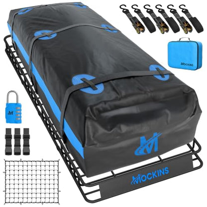 84"x39"x6" XL Extendable Waterproof Car Roof Rack Cargo Carrier