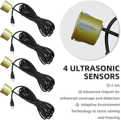 Parking Sensor Kit Backup Sensor Kit Reverse Sensor for Car 20 Color Options for Probes Adjustable Alarm Volume Professional Sensore de Reversa para Carro Safe Driving Assistant (15 Count)