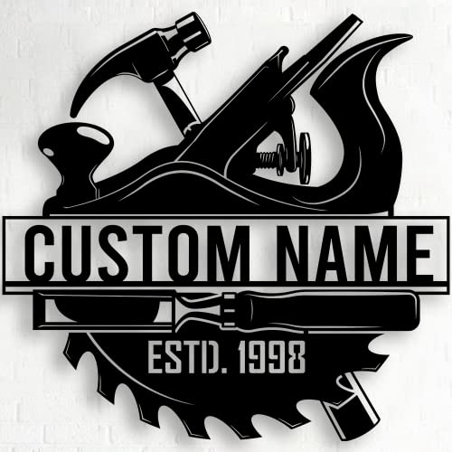 Personalized Dad's Garage Metal Sign