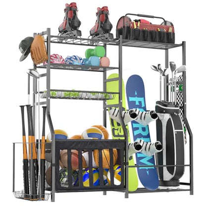 Heavy Duty Garage Sports Equipment Organizer