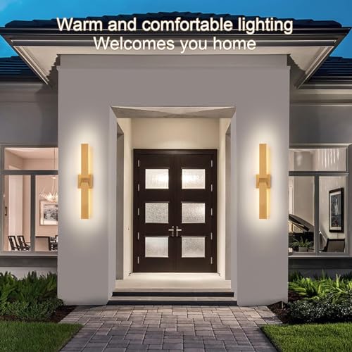 Modern LED Outdoor Wall Sconce 27.2" Gold Outdoor Wall Lights Exterior