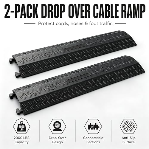 2 Pack Black 40" Cable Ramp 1