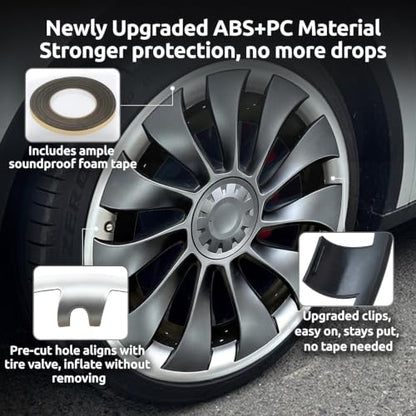 Wheel Rim Protector for Tesla Model Y Performance 21 Inch Überturbine Wheels All (4 Count)