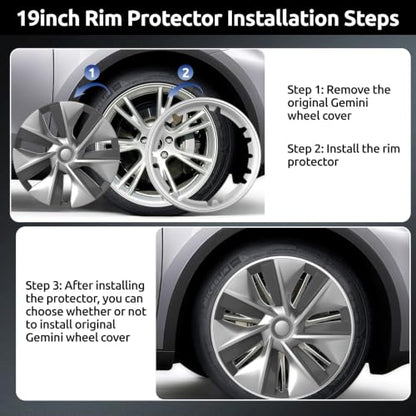Wheel Rim Protector for Tesla Model Y Gemini 19 inch Apollo Wheels 2020