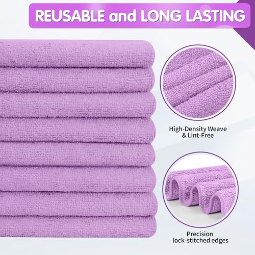 Purple Microfiber Cleaning Cloth (12 Count)