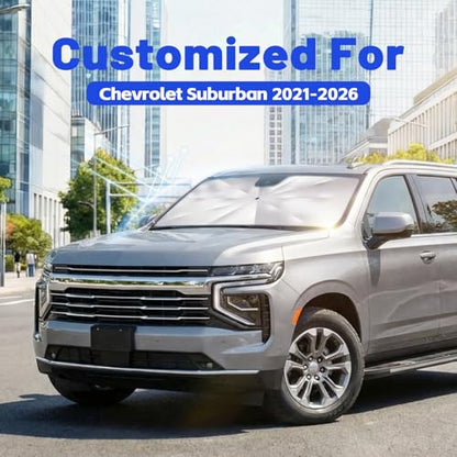 Car Windshield Sun Shade Umbrella for Chevrolet Suburban 2021