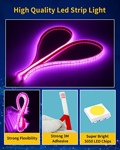 Pink Led Strip Lights (4 Count)