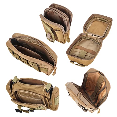 Universal Tactical Car Seat Back Organizer Bag Tactical Molle Vehicle Organizers Panel Vehicle Protector Organizers with 5 Detachable Pouches for Car Truck Ford Jeep