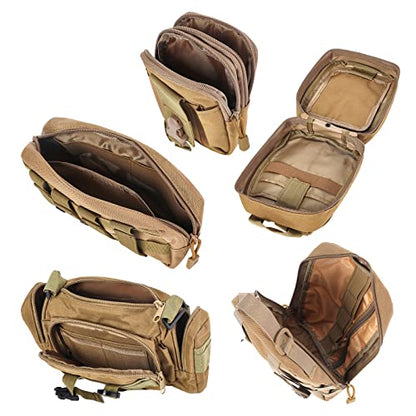 Universal Tactical Car Seat Back Organizer Bag Tactical Molle Vehicle Organizers Panel Vehicle Protector Organizers with 5 Detachable Pouches for Car Truck Ford Jeep
