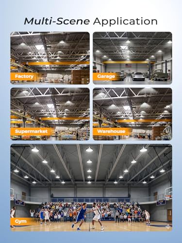 UFO LED High Bay Light 200W 30000LM 5000K High Bay LED Shop Lights (12 Count)
