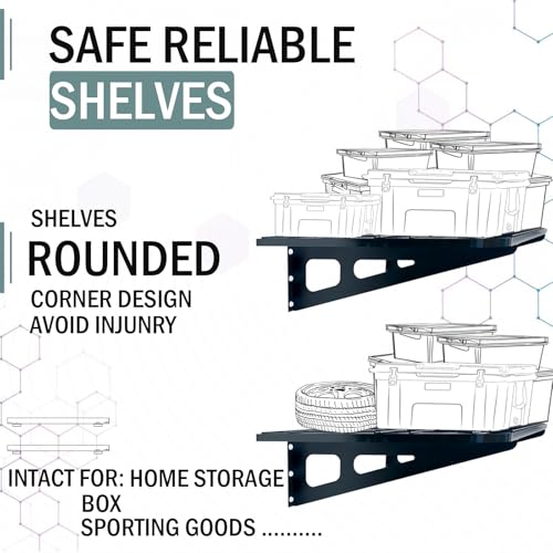 4 Pack 2x4ft Garage Wall Shelving (4 Count)